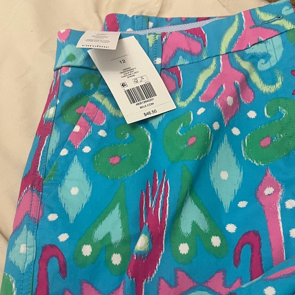 Crown & Ivy Colorful Patterned Women's Shorts